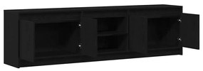 vidaXL Ντουλάπι TV Μαύρο 182 x 34 x 50 εκ. Επεξεργασμένο ξύλο