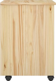 vidaXL Κινητό Ντουλάπι με τροχούς Καφέ 34 x 39 x 56 εκ Στερεό πεύκο