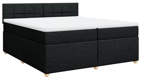 ΚΡΕΒΑΤΙ BOXSPRING ΜΕ ΣΤΡΩΜΑ ΜΑΥΡΟ 200X200 ΕΚ. ΥΦΑΣΜΑΤΙΝΟ 3286789