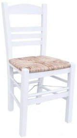 ΣΙΦΝΟΣ Καρέκλα Εμποτισμός Λάκα Άσπρο 41x45x88cm Ρ969,Ε8