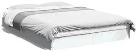 vidaXL Πλαίσιο Κρεβατιού Λευκό 140 x 200 εκ. Επεξεργ. Ξύλο
