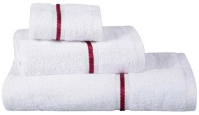 Πετσέτες 4101 (Σετ 3τμχ) White-Red Greenwich Polo Club Σετ Πετσέτες 70x140cm 100% Βαμβάκι