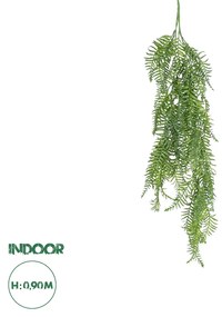 Artificial Garden HANGING FERN 20861 Τεχνητό Διακοσμητικό Κρεμαστό Φυτό Φτέρη Μ28 x Π15 x Υ90cm