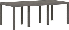 vidaXL Σέτ φαγητού για κήπο 7 pcs Ανοιχτό Γκρι και Ανθρακί PP