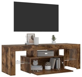 vidaXL Έπιπλο Τηλεόρασης με LED Καπνιστή Δρυς 120x35x40 εκ.