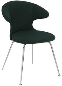 Καρέκλα Τραπεζαρίας Time Flies Horizons S 590-13C5901-2 57x59x83cm Dark Green-Chrome Umage Steel,Polyester