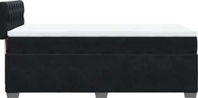 vidaXL Κρεβάτι Boxspring με Στρώμα Μαύρο 100x200 εκ. Βελούδινο