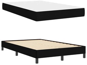 vidaXL Κρεβάτι με ελατήρια με στρώμα Μαύρο 120 x 200 cm ύφασμα