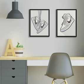 Σετ Ξύλινων Κάδρων Dior Air Jordan 1 30X40cm SNK46