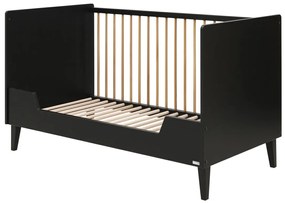 Βρεφικό Κρεβάτι Xem 70x140cm  Matt Black + Oak ToiToiKids