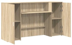 vidaXL Γραφείο υποδοχής Sonoma Δρυς 180x50x103,5εκ. Επεξεργασμένο Ξύλο