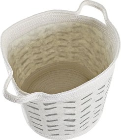 Σετ Καλαθιών DKD Home Decor Λευκό Γκρι 35 x 35 x 40 cm 3 Τεμάχια