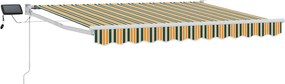 vidaXL Χειροκίνητη αναδιπλούμενη τέντα με LED 3 x 2,5 μ
