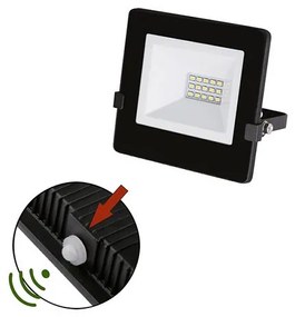 Adeleq Προβολέας Led-Smd 10W Φωτοκύτταρο 4000Κ Ip65 Μαύρος 3-0301011