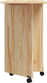 vidaXL Κινητό Ντουλάπι με Γραφείο με τροχούς MOSS Διαφανής Βερνίκι