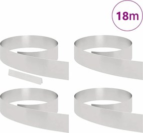vidaXL Περίγραμμα γκαζόν 4 pcs Ασημί 450 x 0.05 x 15 εκ