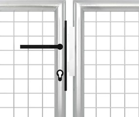 vidaXL Πόρτα Περίφραξης Κήπου Ασημί 350 x 100 εκ. Ατσάλινη