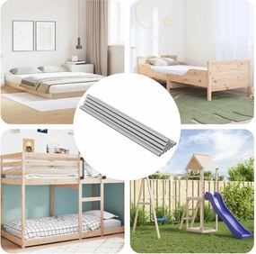 vidaXL Ράβδος Με Σπείρωμα 12 pcs Ασημί 6 x 170 mm Ατσάλι