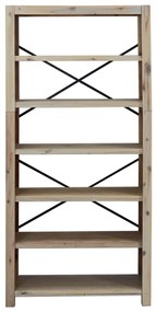 vidaXL Βιβλιοθήκη με 6 Επίπεδα 80x30x170 εκ. Μασίφ Ξύλο Ακακίας