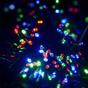 100 φωτάκια LED με πράσινο καλώδιο, πολύχρωμα OEM