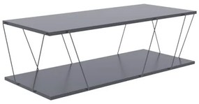 Tραπέζι σαλονιού Tars Pakoworld γκρι-μαύρο 120x48x30εκ 304-000002 304-000002 Γκρι