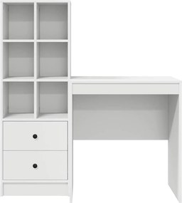 vidaXL Γραφείο με συρτάρι 2 pcs Λευκό