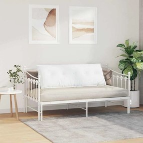 vidaXL Μαξιλάρι Πλάτης Λευκό 140 x 19 x 50 εκ ύφασμα