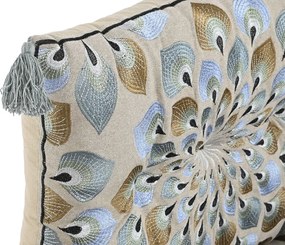 Κήπος πολυθρόνα DKD Home Decor Μπλε Μπεζ 90 x 55 x 18 cm