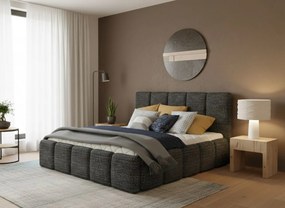 Κρεβάτι Edvi-180 x 200-Gkri-Kafe-Χωρίς μηχανισμό ανύψωσης