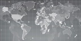 Εικόνα στον παγκόσμιο χάρτη που εκκολάπτεται από φελλό - 100x50  flags