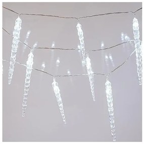 Λαμπάκια Βροχή 20 LED 5mm Σταλακτίτες 16cm και 11cm Επέκταση Διάφανο Καλώδιο Λευκό IP44 600-11433 EUROLAMP-600-11433-Διάφανο 600-11433