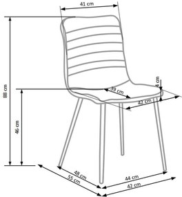 K251 chair, color: grey DIOMMI V-CH-K/251-KR-POPIEL