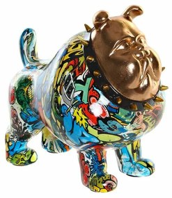 Διακοσμητική Φιγούρα DKD Home Decor 21 x 16 x 20,5 cm Χρυσό Μπουλντόγκ Πολύχρωμο