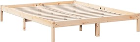 vidaXL Πλαίσιο Κρεβατιού Μακρύ Χωρίς Στρώμα 140x210 εκ Μασίφ Πεύκο