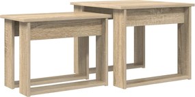 vidaXL Σετ Τραπεζιού Για Καφέ 2 pcs Δρύς Sonoma Επεξεργασμένο ξύλο