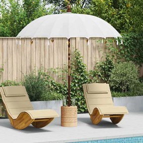 vidaXL Μπαλινέζικη Ομπρέλα Κρεμ 220 x 220 x 260 εκ Βαμβάκι