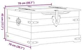 ΚΟΥΤΙ ΑΠΟΘΗΚΕΥΣΗΣ CORONA 78 X 78 X 45 ΕΚ. ΑΠΟ ΜΑΣΙΦ ΞΥΛΟ ΠΕΥΚΟΥ 4002771