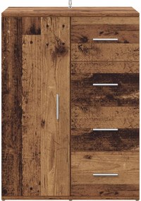 vidaXL Πλαϊνό γραφείο Παλιό Ξύλο 59 x 39 x 80 εκ. Επεξεργασμένο ξύλο