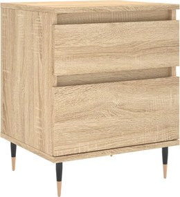 vidaXL Κομοδίνα 2 τεμ. Sonoma Δρυς 40 x 35 x 50 εκ. από Επεξεργ. Ξύλο