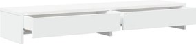 vidaXL Βάση Οθόνης με Συρτάρια Λευκή 100x27x15 εκ. από Τεχνητό Ξύλο