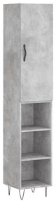 vidaXL Ντουλάπι Γκρι Σκυροδέματος 34,5x34x180 εκ. Επεξεργασμένο Ξύλο