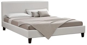 Κρεβάτι Nevil pakoworld 150x200 PU χρώμα λευκό ματ