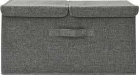 vidaXL Κουτί Αποθήκευσης Ανθρακί 50 x 30 x 25 εκ. Υφασμάτινο