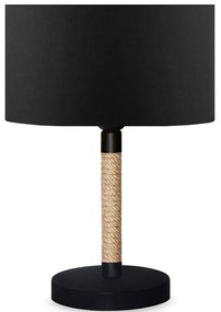 Φωτιστικό Επιτραπέζιο Jean 0123742 24x13x37cm 1xE27 60W Natural-Black Megapap Rope,Fabric