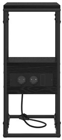 vidaXL Κομοδίνο Μαύρη δρυς 41.5 x 26 x 60.5 εκ Επεξεργασμένο ξύλο