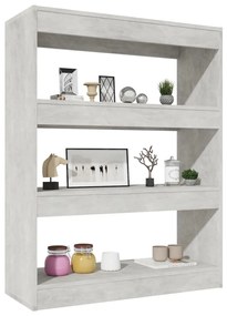 vidaXL Βιβλιοθήκη/Διαχωρ. Χώρου Γκρι Σκυρ. 80x30x103 εκ. Επεξεργ. Ξύλο