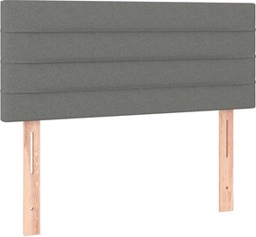 vidaXL Κρεβάτι Boxspring με Στρώμα Σκούρο Γκρι 80x200 εκ. Υφασμάτινο