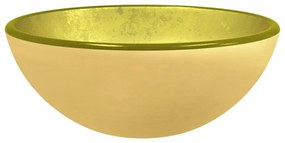 Νιπτήρας 30 x 12 εκ. Χρώμα Χρυσού από Ψημένο Γυαλί - Χρυσό
