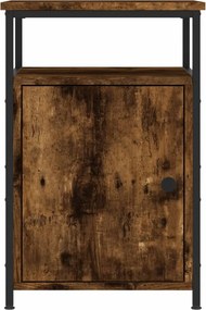 vidaXL Κομοδίνα 2 τεμ. Καπνιστή Δρυς 40x42x60 εκ. από Επεξεργ. Ξύλο