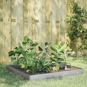 vidaXL Ζαρντινιέρα Υπερυψωμένη 100x100x18,5 εκ. Γαλβανισμένο Χάλυβα